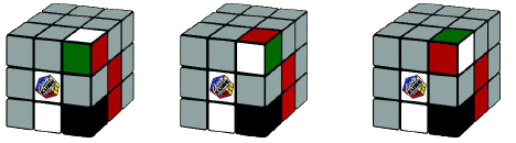Шаг второй сборки кубика Рубика