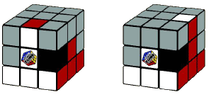 Шаг три сборки кубика Рубика
