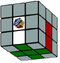 шаг первый сборки кубика рубика